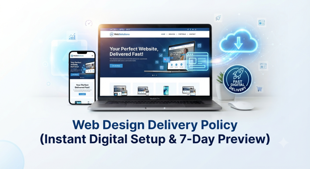 Web Design Service Delivery Policy with 7-Day Free Preview and Website Activation